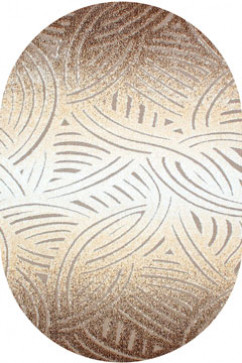 LUNA 2434A 10569 Високоворсний килим з поліпропілену і поліестеру з рельєфним візерунком. Добре чиститься пилососом 242х363