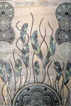 DREAM 18034 19307 Сучасні килими на тканій основі, ворс середній - 9 мм, вага 2,2 кг/м2, нитка - фрiзе. У дитячу, вітальню і спальню. Зроблені в Україні 242х363