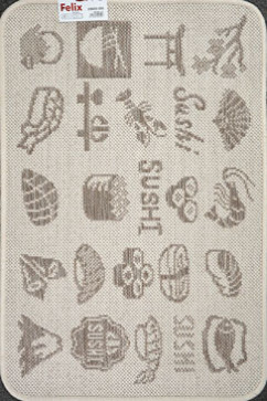 FLEX 19603 20449 Безворсовi килими - латексна основа, вологостійка нитка BCF. Можна прати в пральній машинці 242х363