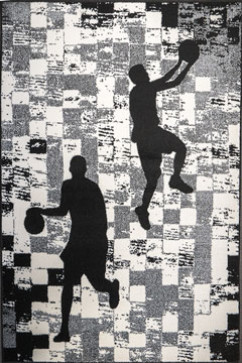 KOLIBRI 11130 18789 Сучасні килими на тканій основі, ворс середній - 9 мм, вага 2,2 кг/м2, нитка - фрiзе. У дитячу, вітальню і спальню. Зроблені в Україні 242х363