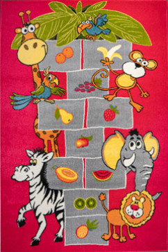 KOLIBRI 11120 19374 Сучасні килими на тканій основі, ворс середній - 9 мм, вага 2,2 кг/м2, нитка - фрiзе. У дитячу, вітальню і спальню. Зроблені в Україні 242х363