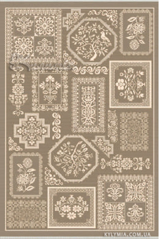 NATURALLE 945 19818 Тонкі безворсові килими - циновки. Без основи, ворс 3мм, вологостійка нитка BCF.  Для кухонь, коридорів, терас 322х483