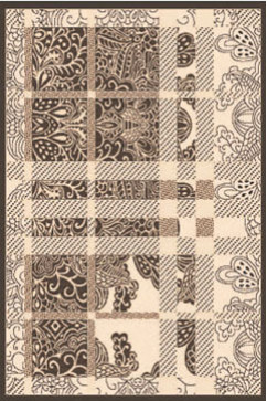 NATURALLE 936 19805 Тонкі безворсові килими - циновки. Без основи, ворс 3мм, вологостійка нитка BCF.  Для кухонь, коридорів, терас 242х363