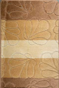 SELGA 2PC 8333 18318 Килимок у ванну на латексній основі з штучної нитки, добре вбирає вологу і швидко сохне. 242х363