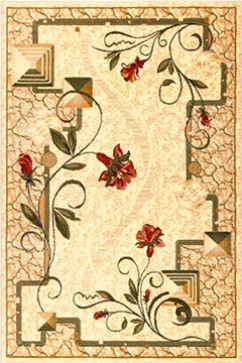 LOTOS 587 18937 Сучасні килими на тканій основі, ворс середній - 9 мм, вага 1,8 кг/м2, нитка - хіт сет. У дитячу, вітальню і спальню. Зроблені в Україні 242х363