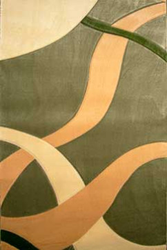 LIZA green-cream 8614 Ковровая дорожка из полипропилена с мягким ворсом. Подойдет для гостиной и жилой комнаты. 242х363