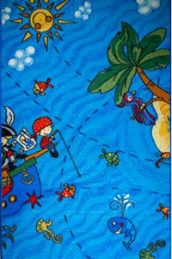 OSTROVA 500 16937 Ковролин из полиамида  с небольшим трафаретным рисунком для дома от гостиной до детской комнаты. 242х363