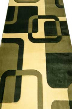 PLATON green-beige 8620 Килимова доріжка з поліпропілену з м'яким ворсом.  Підійде для вітальні і житлової кімнати. 242х363