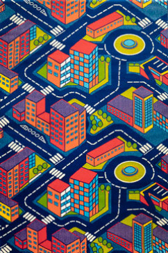 BABY 6045 20644 Яркие детские ковры из полипропилена со стандартным ворсом 10мм средней плотности 352 тыс узлов 242х363