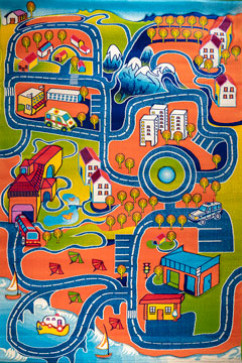 BABY CARVING 6024 20651 Яскраві дитячі килими з поліпропілену зі стандартним ворсом 10мм середньої щільності 352 тис вузлів 242х363