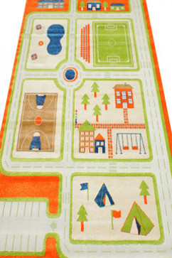 FULYA 8C44B 10679 Ковровая дорожка из полипропилена для детских комнат и игровых площадок. Удобны и легки в уборке. 242х363