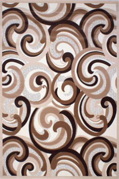 BOYUT 0036 13673 Килими з акрилу в світлих тонах.  Опуклі візерунки надають їм м'якість і хорошу теплоізоляцію. 242х363