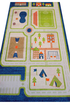 FULYA 8C44B 21303 Килимова доріжка з поліпропілену для дитячих кімнат та ігрових майданчиків.  Зручні і легкі в прибир 242х363