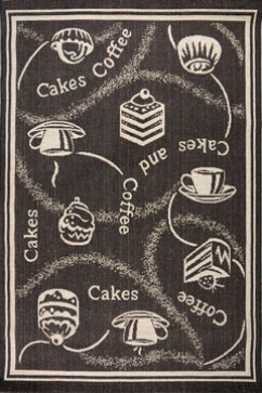 NATURALLE 956 22598 Тонкие безворсовые ковры - циновки. Без основы, ворс 3мм, влагостойкая нить BCF. Для кухонь, коридоров, террас 242х363