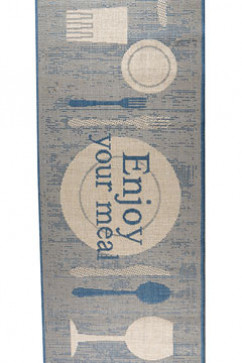 NATURALLE 19058 21592 Тонкі безворсові килими - циновки. Без основи, ворс 3мм, вологостійка нитка BCF.  Для кухонь, коридорів, терас 242х363