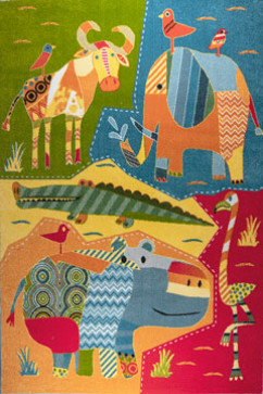 KOLIBRI 11247 21619 Сучасні килими на тканій основі, ворс середній - 9 мм, вага 2,2 кг/м2, нитка - фрiзе. У дитячу, вітальню і спальню. Зроблені в Україні 242х363