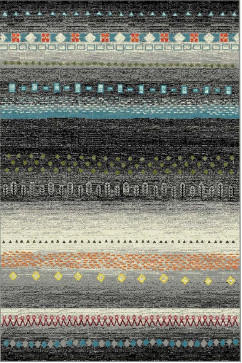 KOLIBRI 11165 22473 Сучасні килими на тканій основі, ворс середній - 9 мм, вага 2,2 кг/м2, нитка - фрiзе. У дитячу, вітальню і спальню. Зроблені в Україні 242х363