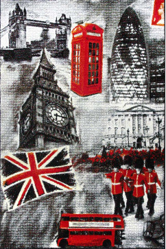 KOLIBRI 11191 24609 Сучасні килими на тканій основі, ворс середній - 9 мм, вага 2,2 кг/м2, нитка - фрiзе. У дитячу, вітальню і спальню. Зроблені в Україні 242х363