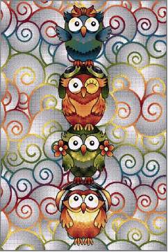 KOLIBRI 11520 22350 Современные ковры на тканой основе, ворс средний - 9 мм, вес 2,2 кг/м2, нить - фризе. В детскую, гостиную и спальню. Сделаны в Украине  242х363