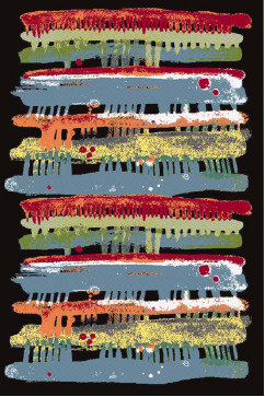 KOLIBRI 11530 24837 Сучасні килими на тканій основі, ворс середній - 9 мм, вага 2,2 кг/м2, нитка - фрiзе. У дитячу, вітальню і спальню. Зроблені в Україні 242х363