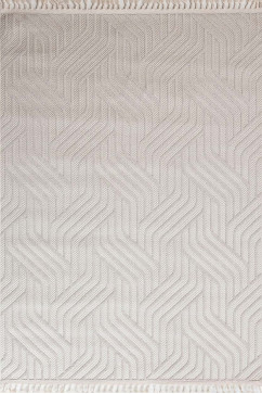 HELSINKI FR48B 24879 Ковер в скандинавском стиле. Безворсовая основа и обьемный рисунок из распушенной нитки фризе. Натуральная цветовая гамма. 242х363