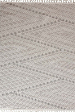 HELSINKI FR90A 24880 Килим у скандинавському стилі. Безворсова основа та об'ємний малюнок із розпушеної нитки фризе. Натуральна кольорова гама. 242х363