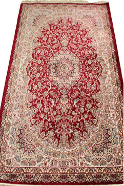 QUEEN-80 6891B 17420 Тонкие ковры из полиэстра - иммитация шелка, в классическом стиле, придают изысканность и роскошь. 242х363