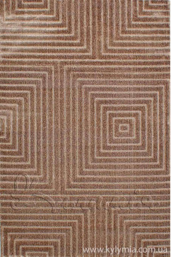 LUNA 2455A 10583 Високоворсний килим з поліпропілену і поліестеру з рельєфним візерунком. Добре чиститься пилососом 242х363