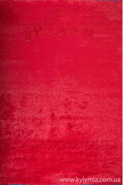 TAVSAN kirmizi 13797 Ковры из искусственного меха. Ультрамягкая гладкая поверхность с однотонными яркими цветами. 242х363