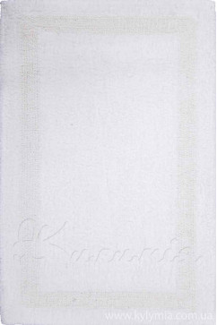 INSIDE white 15067 Коврик для ванной из хлопка. Отлично поглощает влагу, создаст комфорт и уют. Можно стирать в машине. 242х363