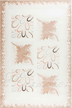 FERIHA 6610A 4655 Килими з акрилу в світлих тонах.  Опуклі візерунки надають їм м'якість і хорошу теплоізоляцію. 242х363