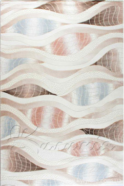 FERIHA 6613A 2136 Килими з акрилу в світлих тонах.  Опуклі візерунки надають їм м'якість і хорошу теплоізоляцію. 242х363