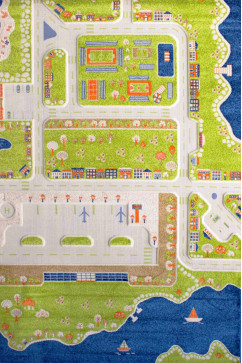 FULYA 8F86A 17051 Ідеальний килимок в дитячу кімнату з різноманітними малюнками, не викликає алергію. 242х363